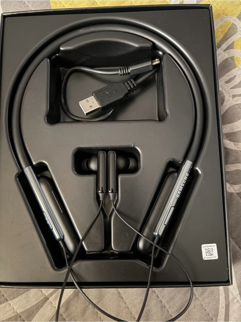 Samsung U Flex Wireless Neckband Headphones - Black and Silver